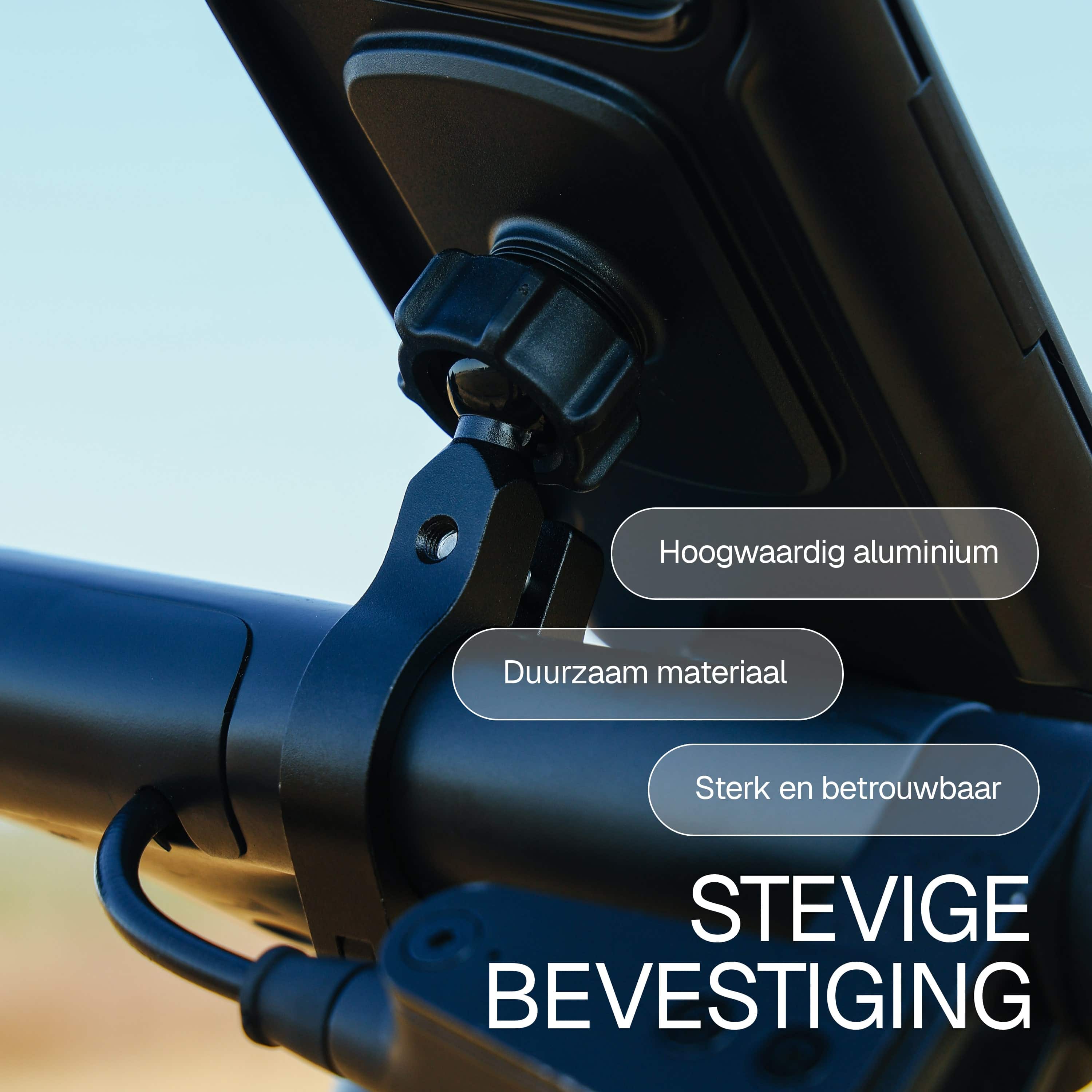 Wegman waterdichte fietshouder met stevige stuurbevestiging – stabiel tijdens het fietsen