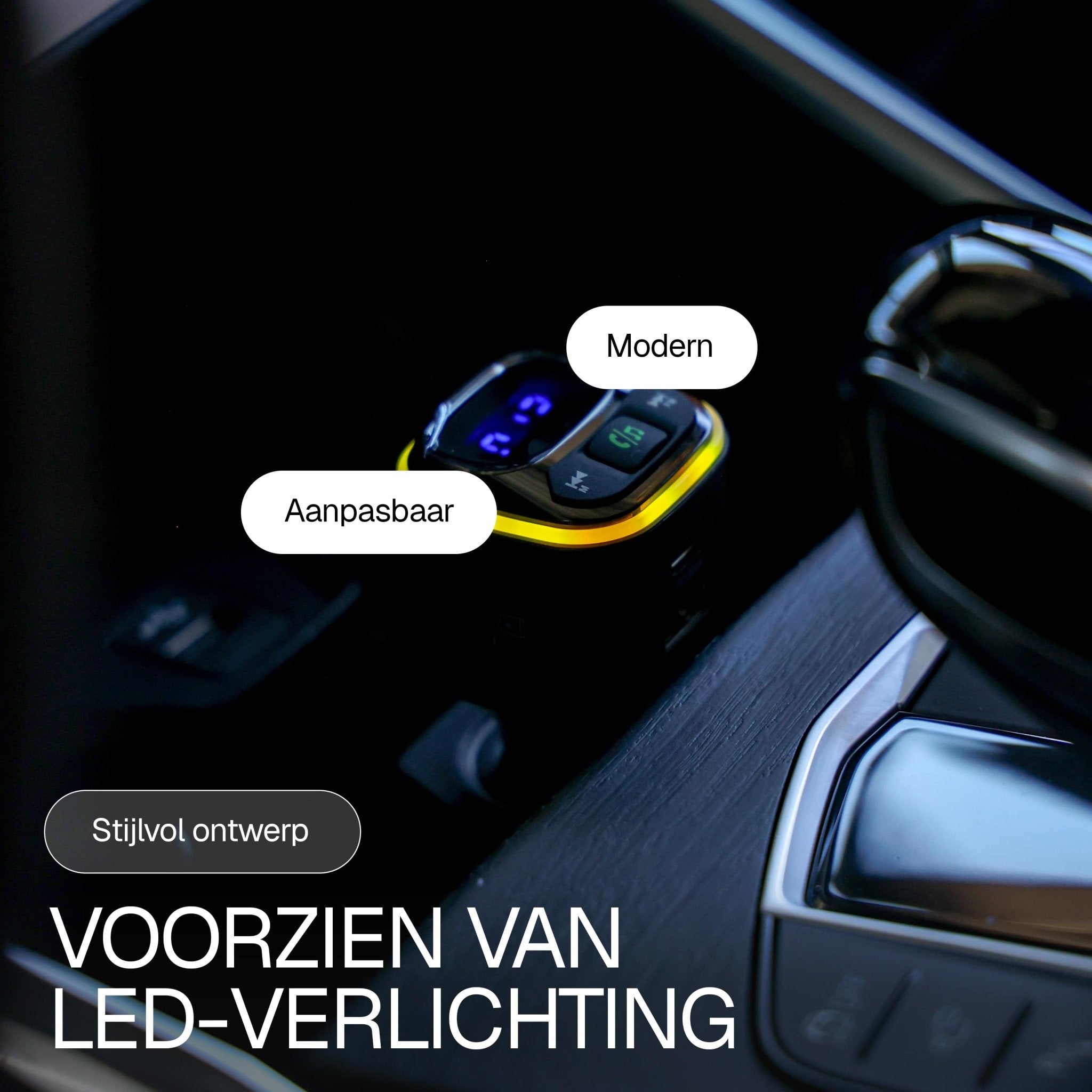 Wegman FM Transmitter met LED-display en bedieningsknoppen