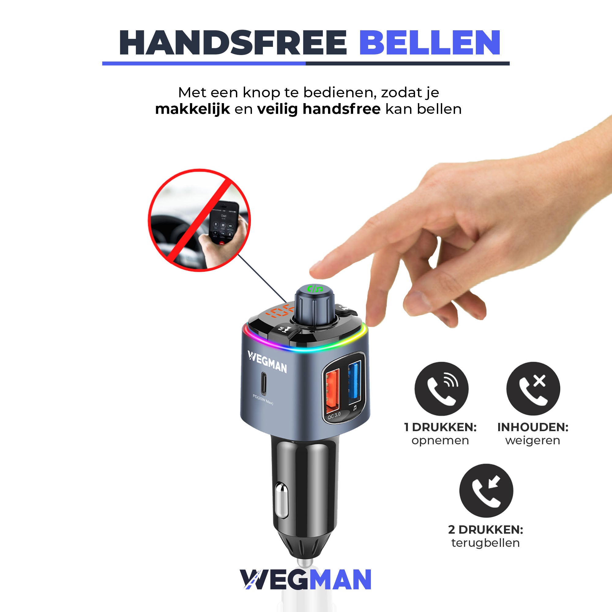 Hoe je moet handsfree bellen in de auto