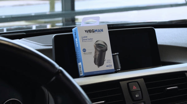 Cargador de Coche Wegman 45W USB C - Seguro y Compacto - Cargador Rápido - Cargador de Coche - Encendedor - Carga 4 veces más rápido