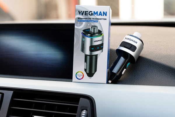 Transmisor FM Bluetooth Wegman - Kit Bluetooth para coche - Plata