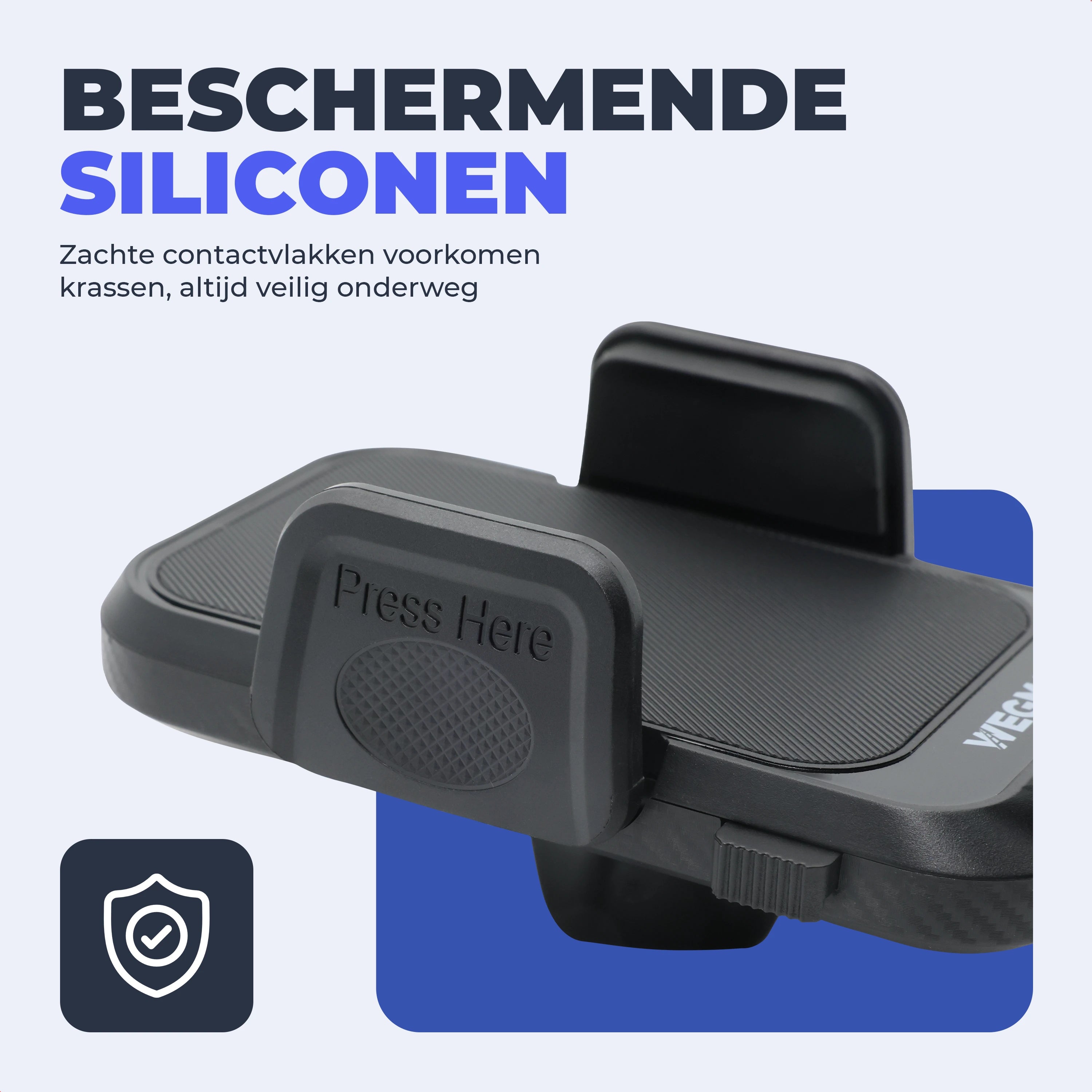 Beschermende siliconen klemmen Wegman telefoonhouder zuignap voorkomen krassen op smartphone